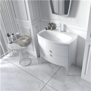 image of Wimborne 1 Tap Hole Bathroom Basin And SInk 82cm Gloss
