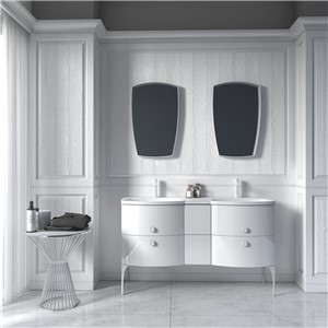 image of Wimborne 1 Tap Hole Double Bathroom Basin And SInk 144cm Gloss