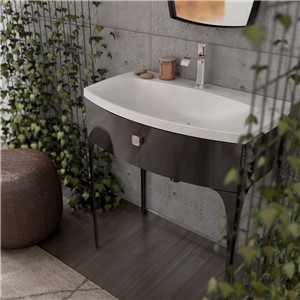 image of Wimborne 1 Tap Hole Bathroom Basin And SInk 82cm Matt
