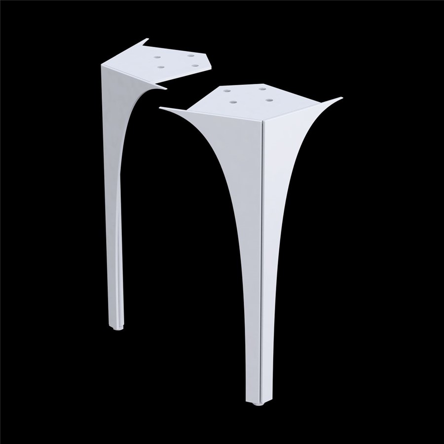 WIMBORNE FRONT LEGS TO SUITE 62CM UNIT PACK OF 2 GLOSS WHITE