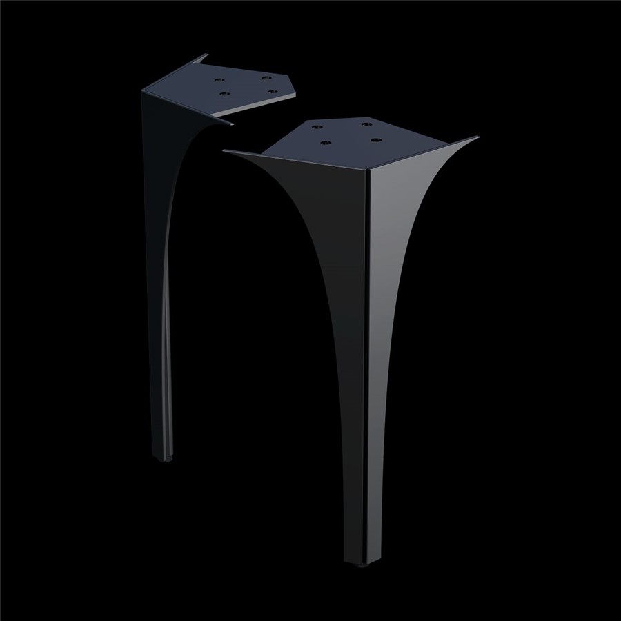 WIMBORNE FRONT LEGS TO SUITE 62CM UNIT PACK OF 2 GLOSS BLACK