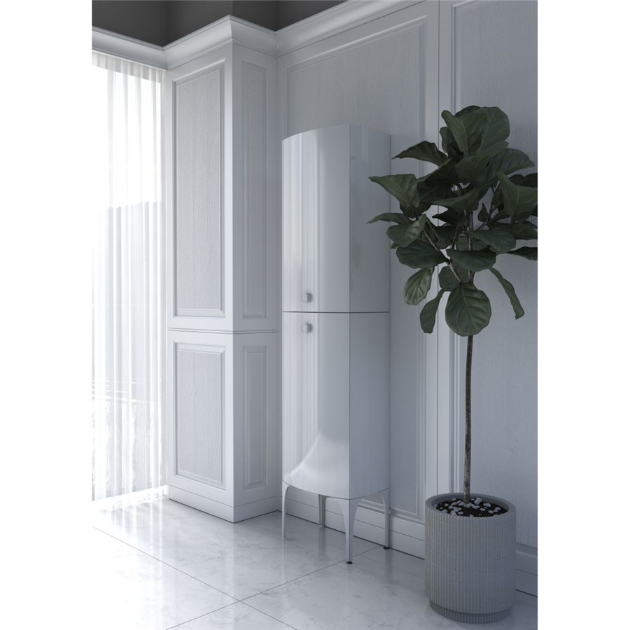 WIMBORNE FRONT LEGS TO SUITE 47CM UNIT PACK OF 2 GLOSS WHITE