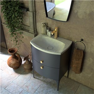 image of Wimborne Bathroom Furniture Handle 3cm Gloss Gold