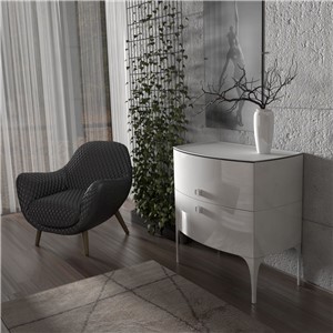 image of Wimborne Bathroom Furniture Handle 3cm Gloss White