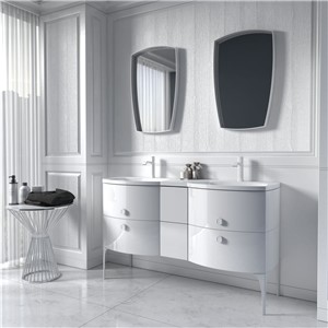 image of Wimborne Bathroom Furniture Handle 3cm Gloss White