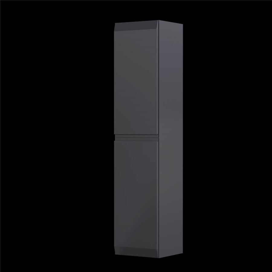 RECTORY WALL MOUNTED 2 DOOR  COLUMN UNIT 35CM MATT BLACK