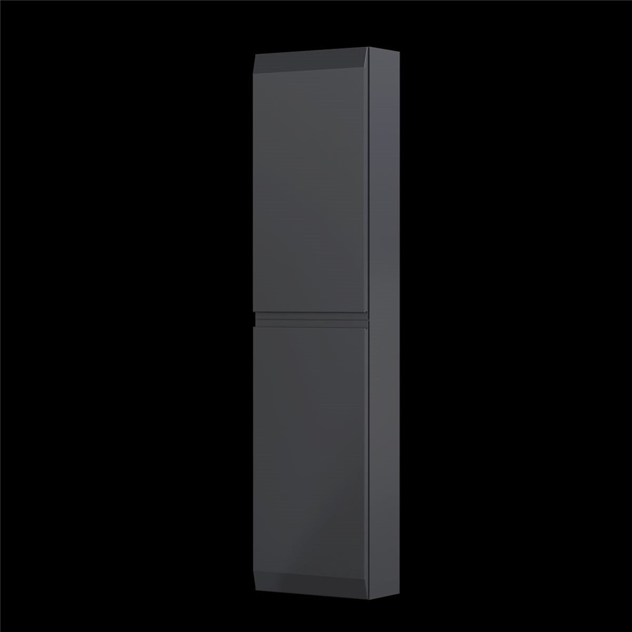 RECTORY WALL MOUNTED 2 DOOR  COLUMN UNIT 40CM MATT BLACK