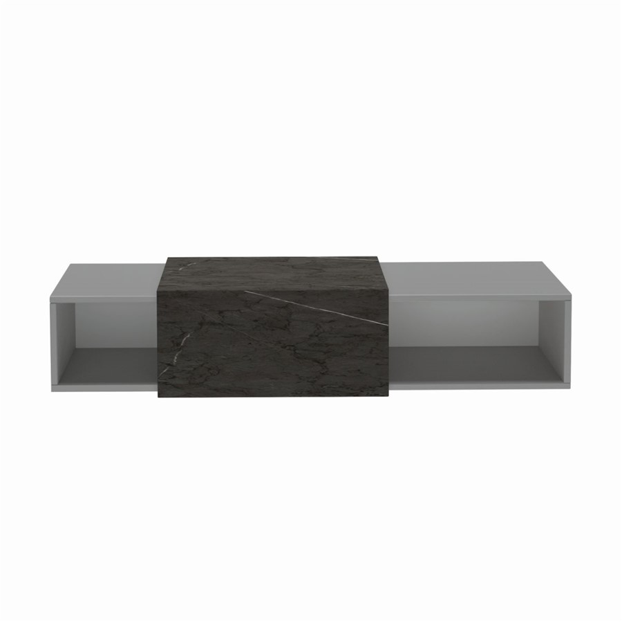 WELLS WALL HUNG UNIT 1X30CM BOX 1X50CM BOX DUST GREY BLACK MARBLE TOP