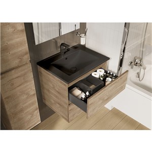 image of 60cm Sussex 1 Tap Hole Vanity Matt Black.
