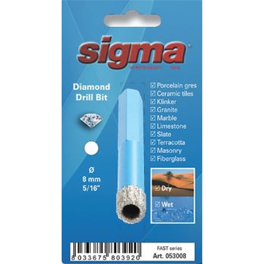 SIGMA FAST SERIES 8MM DIAMOND HOLE SAW (53008)