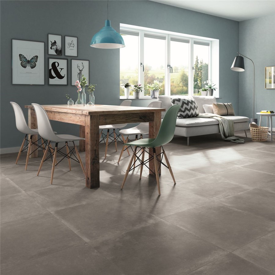 NB16009 GARDA MID GREY RECTIFIED PORCELAIN FLOOR & WALL TILE 600X600