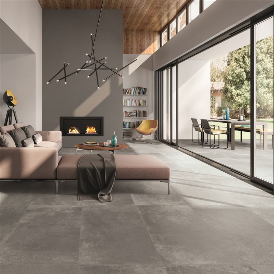 NB16015 GARDA MID GREY RECTIFIED PORCELAIN FLOOR & WALL TILE 600X1200
