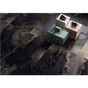 NB15932 ITALIAN ONYX BLACK POLISHED 600X1200 POR. WALL & FLOOR TILE