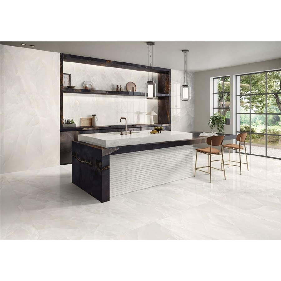 NB15933 ITALIAN ONYX IVORY POLISHED 600X1200 POR. WALL & FLOOR TILE