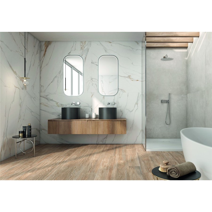 NB15965 INFINITY CALACATTA GOLD / GREY NAT PORC FLOOR & WALL 600X1200