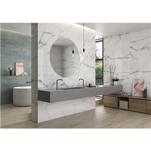 NB15968 INFINITY WHITE MARBLE POL. PORCELAIN FLR & WALL TILE 600X1200