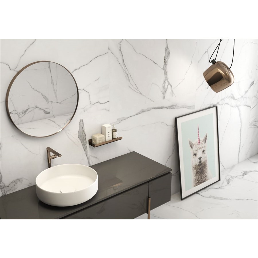 NB15971 INFINITY WHITE MARBLE NAT. PORCELAIN FLR & WALL TILE 600X1200