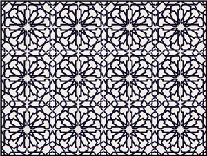 NB16121 MOORISH AGADIR HAND PAINTED BLUE DECOR 140X140