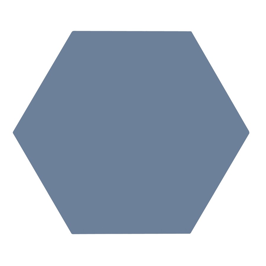 NB16965 LILY 5 HEXAGON BLUE FLOOR & WALL TILE 198X228