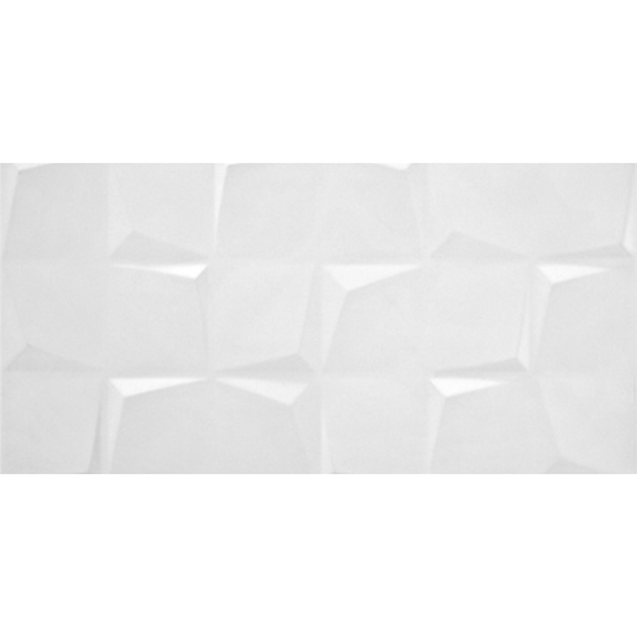 NB17313 GLOW GLOSS WHITE DECOR RECTIFIED WALL TILE 333X630