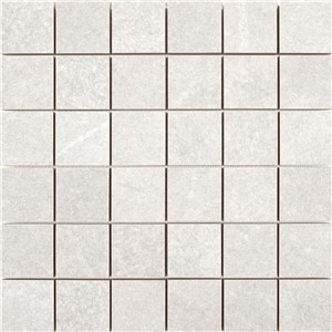 NB17491 URBAN WHITE PORCELAIN SQUARE MOSAIC 300X300