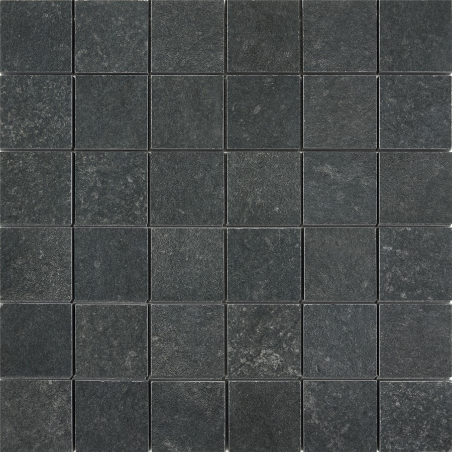 NB17493 URBAN BLACK PORCELAIN SQUARE MOSAIC 300X300