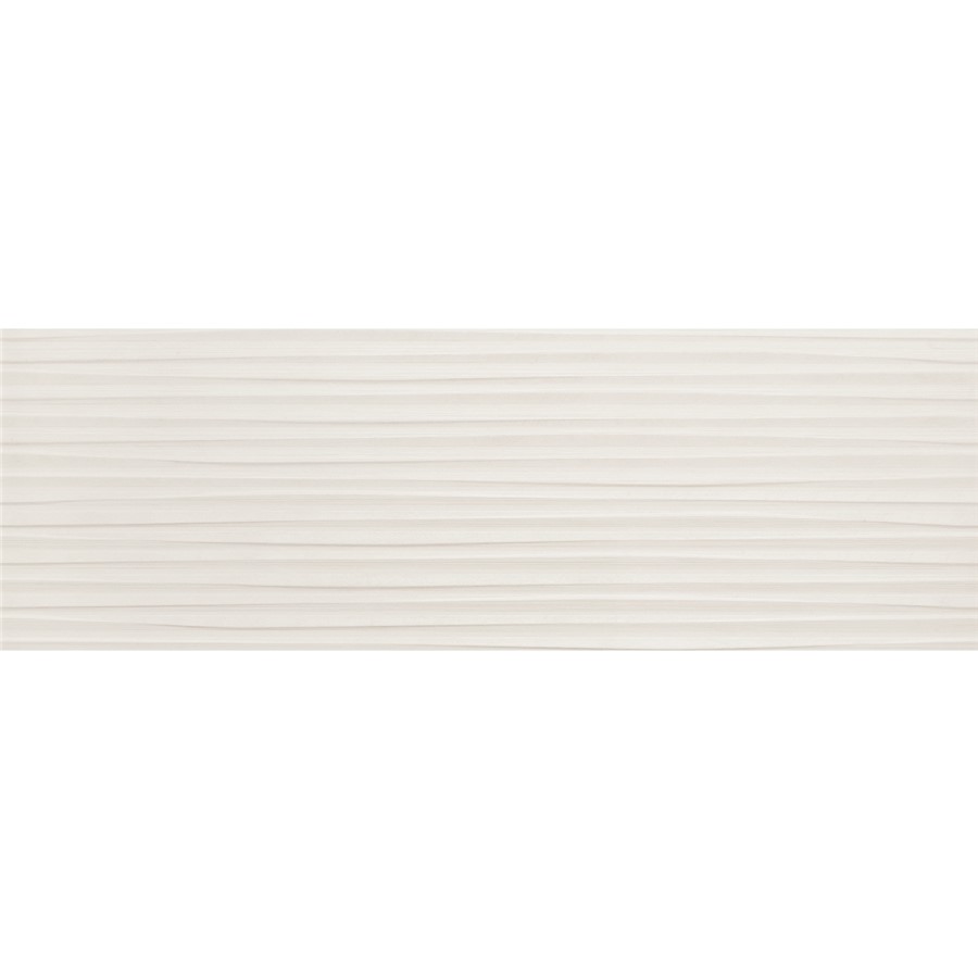 NB17591 CONTOUR WHITE STRUCTURE CERAMIC WALL TILE 400X1200