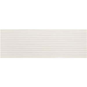 NB17591 CONTOUR WHITE STRUCTURE CERAMIC WALL TILE 400X1200