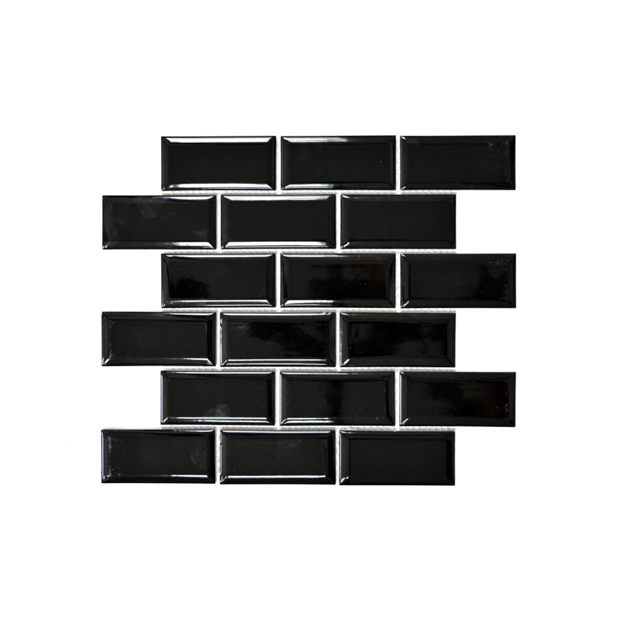 NB17410 MINI BEVEL BLACK MOSAIC (100X50MM) 295X291