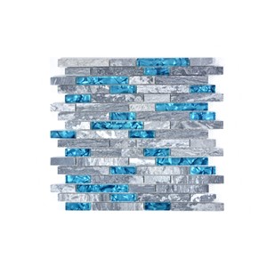 NB17418 ATLANTIS BLUE LINEAR STICK MOSAIC 300X300