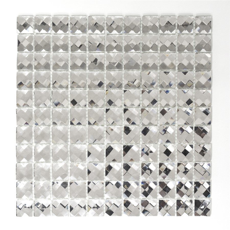 NB17429 SILVER CRYSTAL SQUARE MOSAIC 300X300