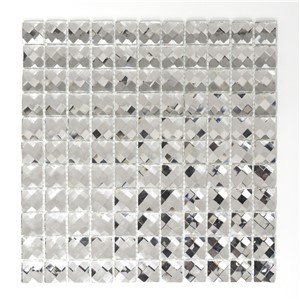 NB17429 SILVER CRYSTAL SQUARE MOSAIC 300X300