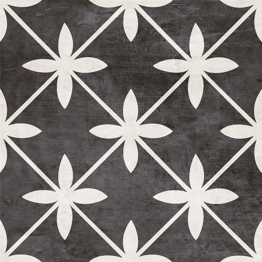 NB17224 OXFORD BLACK STAR FLOOR & WALL TILES 316X316