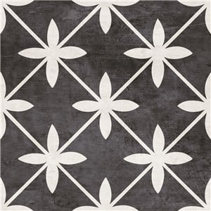 NB17224 OXFORD BLACK STAR FLOOR & WALL TILES 316X316