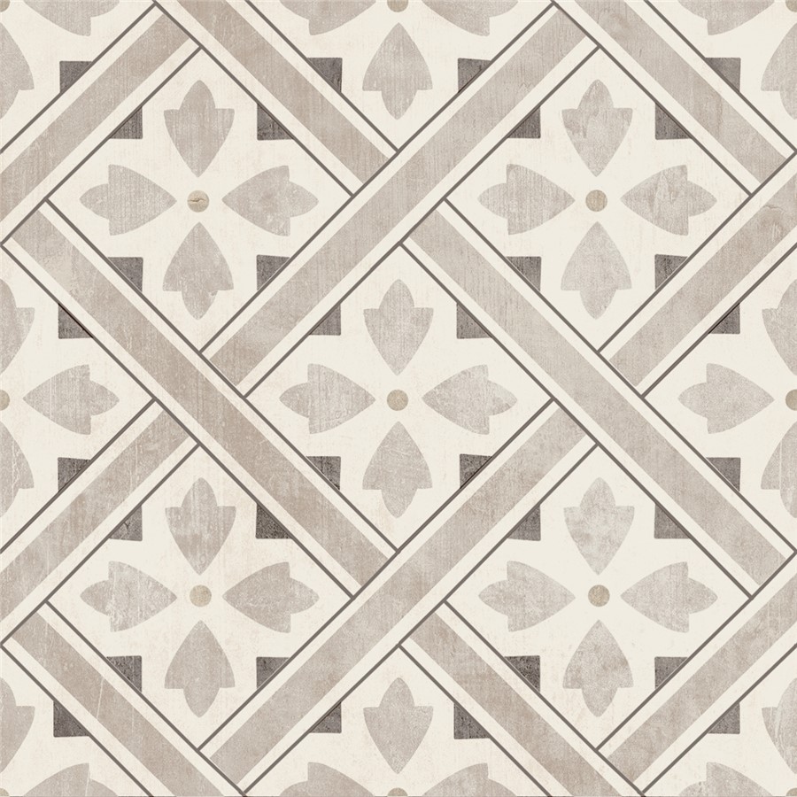 NB17227 WELLS GREY LEAF GEOMETRIC FLOOR & WALL TILES 316X316 (11MM)