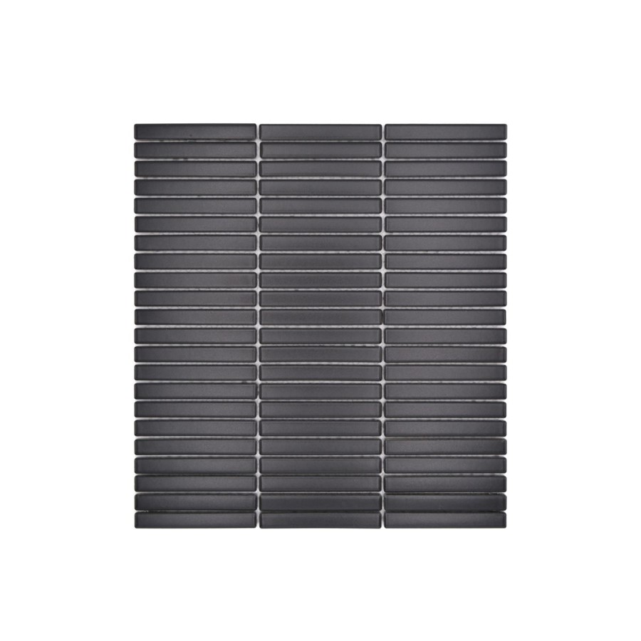 NB17448 KIT-KAT MATT BLACK PORCELAIN STICK MOSAIC 282X308MM