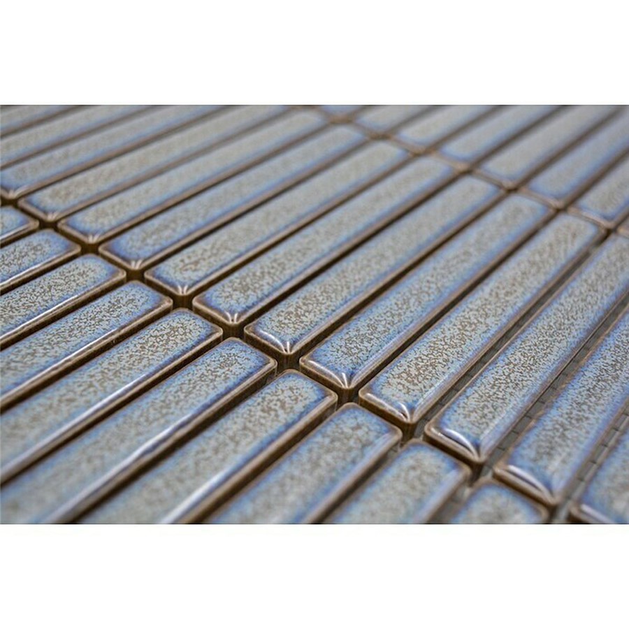 NB17452 KIT-KAT GLOSS GREY PORCELAIN STICK MOSAIC 282X308MM