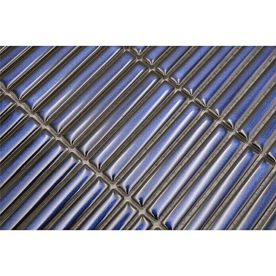 NB17453 KIT-KAT GLOSS COBALT PORCELAIN STICK MOSAIC 282X308MM