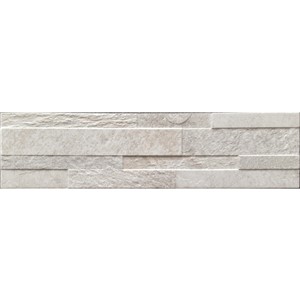 NB18255 QUARZI SPLIT FACE WHITE PORCELAIN 150X610