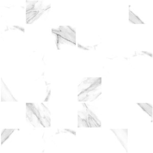 NB17975 STATUARIO POLISHED PORCELAIN SQUARE MOSAIC 300X300