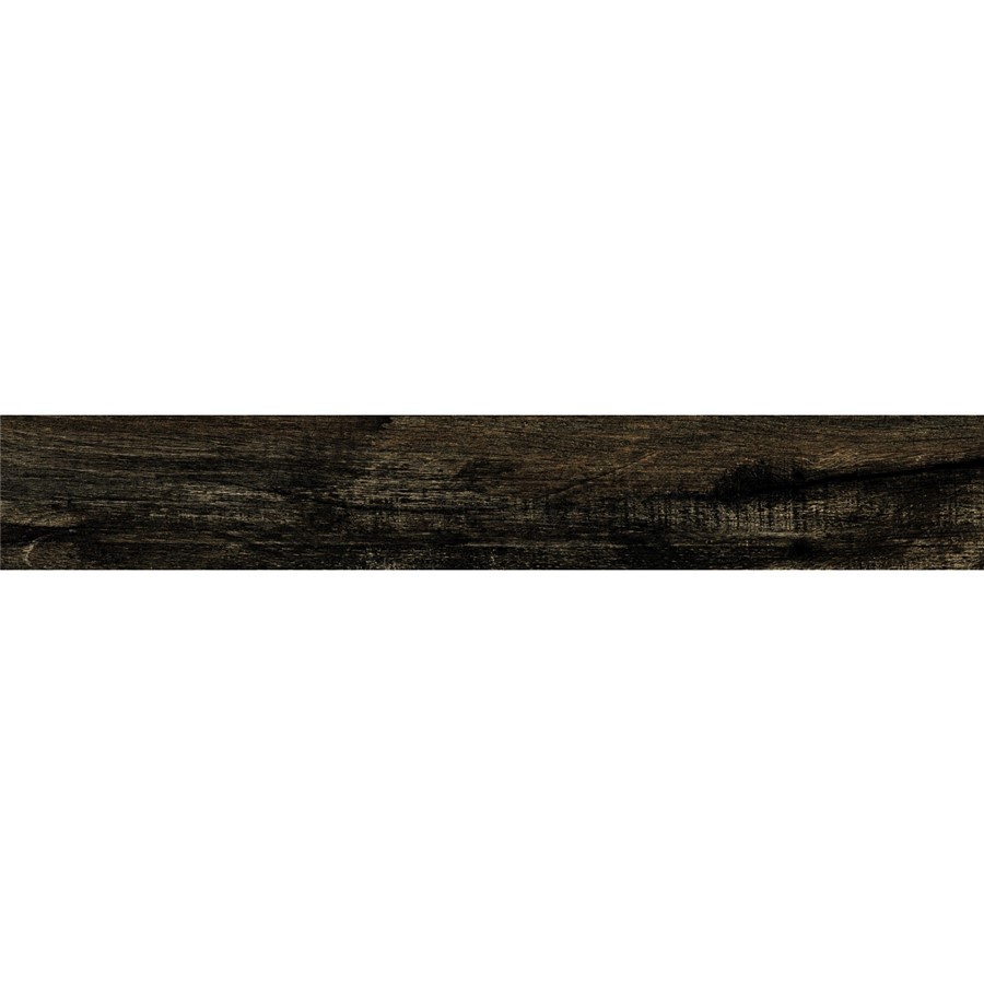 NB17809 POLISHED SUGI WOOD MIDNIGHT BLACK FLOOR TILE 155X980