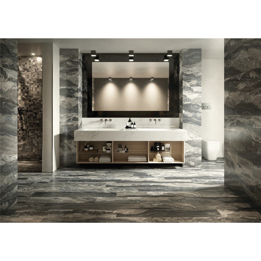NB17825 CASTELLO WINDSOR BLACK LAPATO WALL AND FLOOR TILE 600X1200