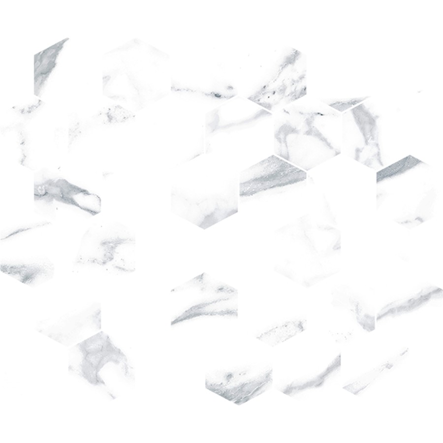 NB17869 MARBELLOUS STATUARIO ARABESCATO HEXAGON MOSAIC 330X300