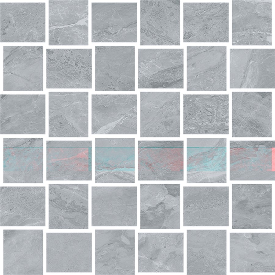 NB17871 MARBELLOUS OROBICO SILVER IRREGULAR MOSAIC 300X300