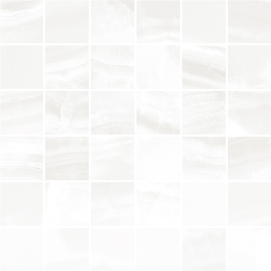 NB17896 MARBELLOUS ONICE BIANCO SQUARE MOSAIC 330X330