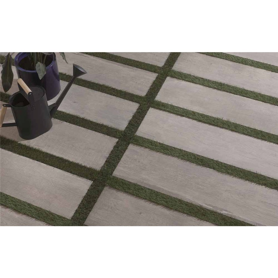 NB17656 CHATEAU WOOD SMOKE FLOOR TILE 300 X 1200 X 20MM