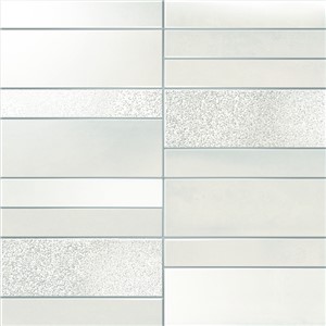 NB17915 SKY LUSTRE WHITE MOSAIC WALL TILE 300X300