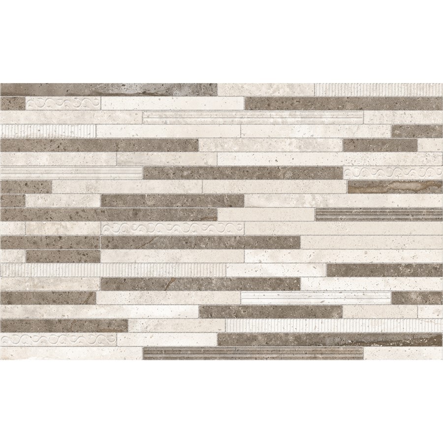 NB17934 CIVIC BEIGE STICK MOSAIC DÉCOR WALL TILE 250X350