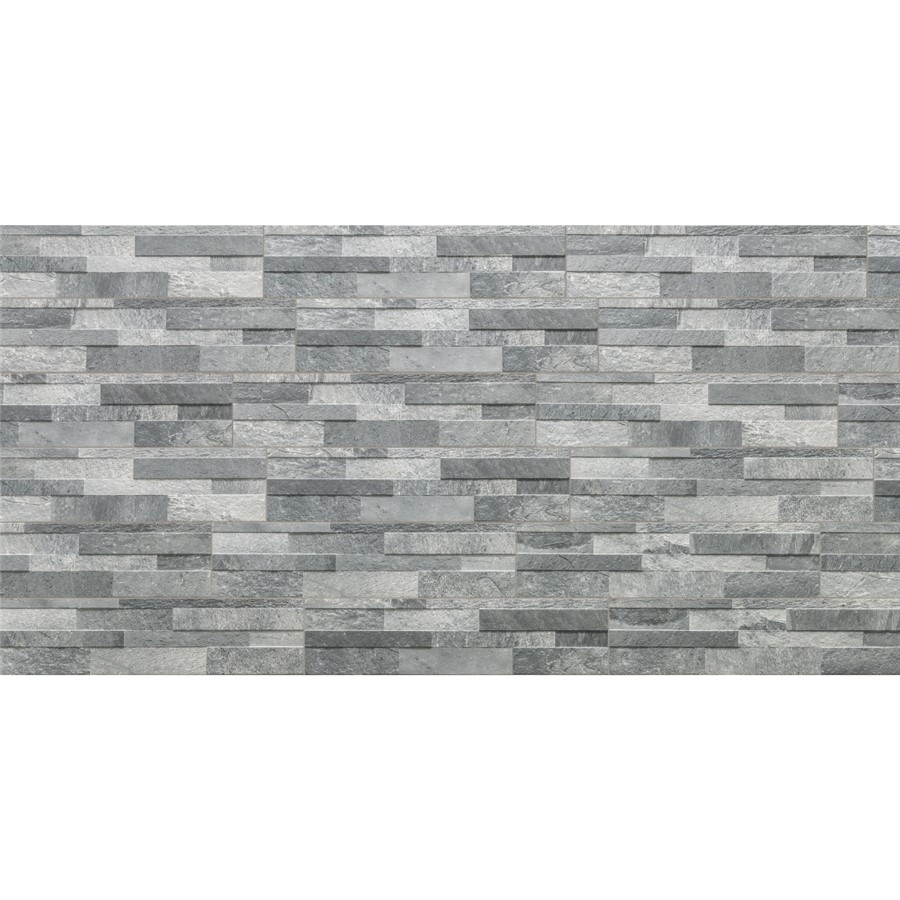 NB18285 SPLIT FACE SLATE BLACK WALL TILES 150X610