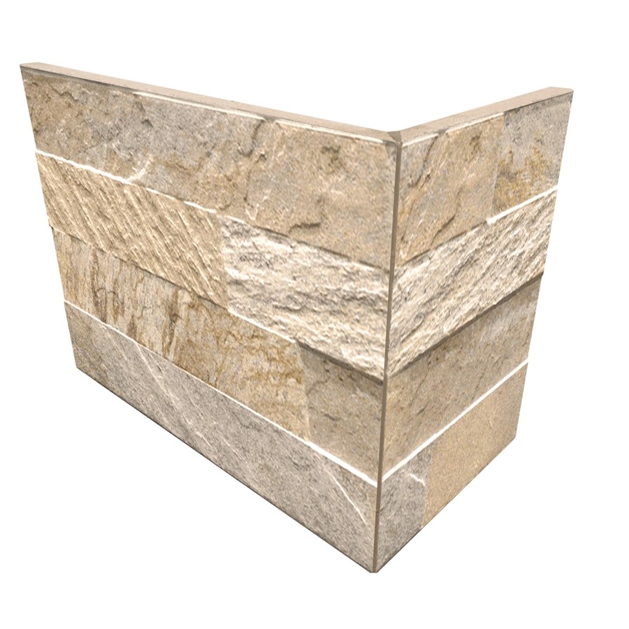 NB18294 SPLIT FACE SLATE CREAM EXTERNAL ANGLE 200X100X150